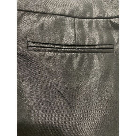 Gucci Authentic Solid Black Shine Fabric High Rise Straight Leg Pants 44 8 Med - Picture 7 of 10